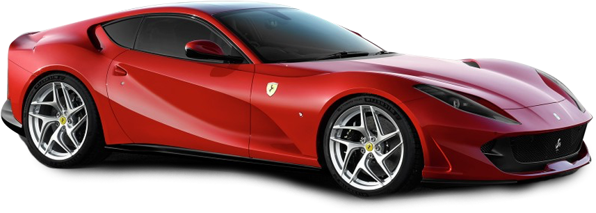 Red Luxury Sports Car Profile View