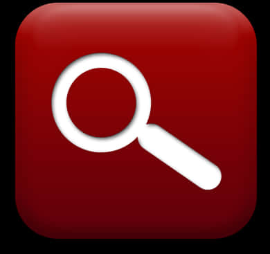 Red Magnifying Glass Icon