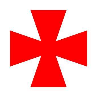 Red Maltese Cross Graphic