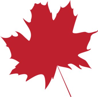 Red Maple Leaf Silhouette