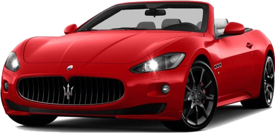 Red Maserati Convertible Sports Car