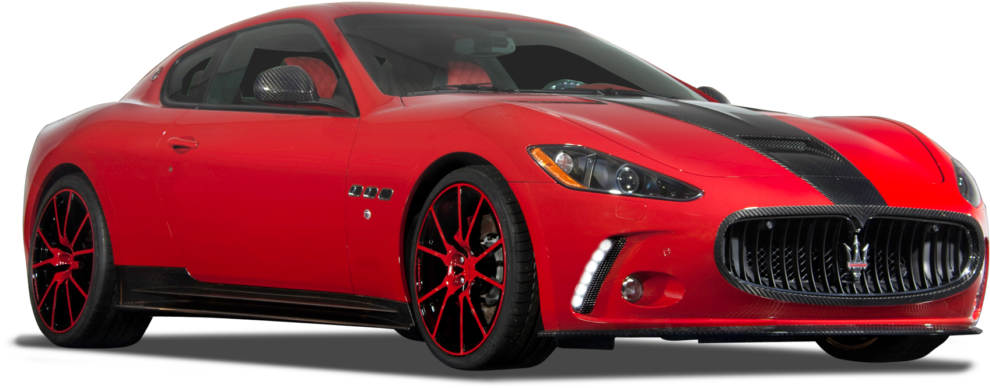 Red Maserati Gran Turismo Side View