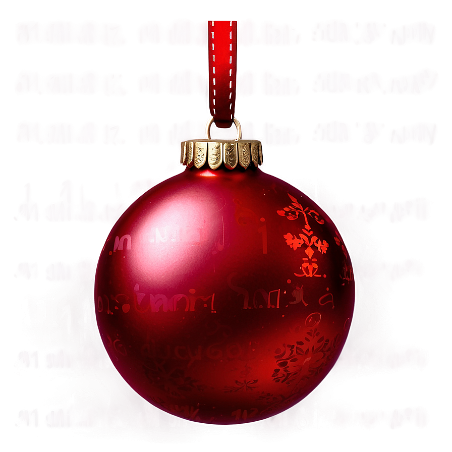 Red Metallic Ornament Png Bnt13