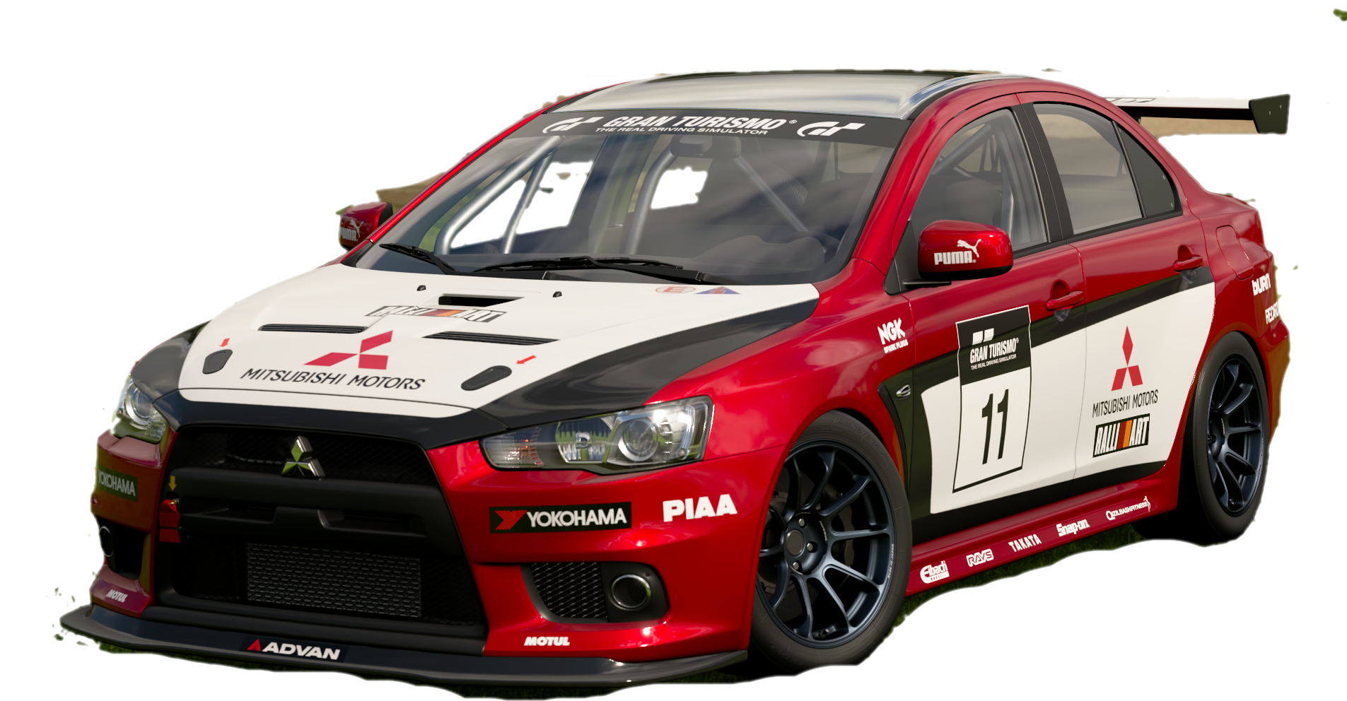 Red Mitsubishi Rally Car Transparent Background