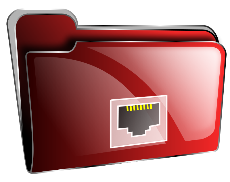 Red Network Folder Icon