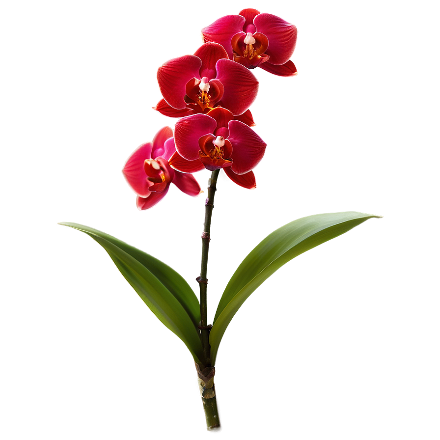 Red Orchids Elegance Png 06122024