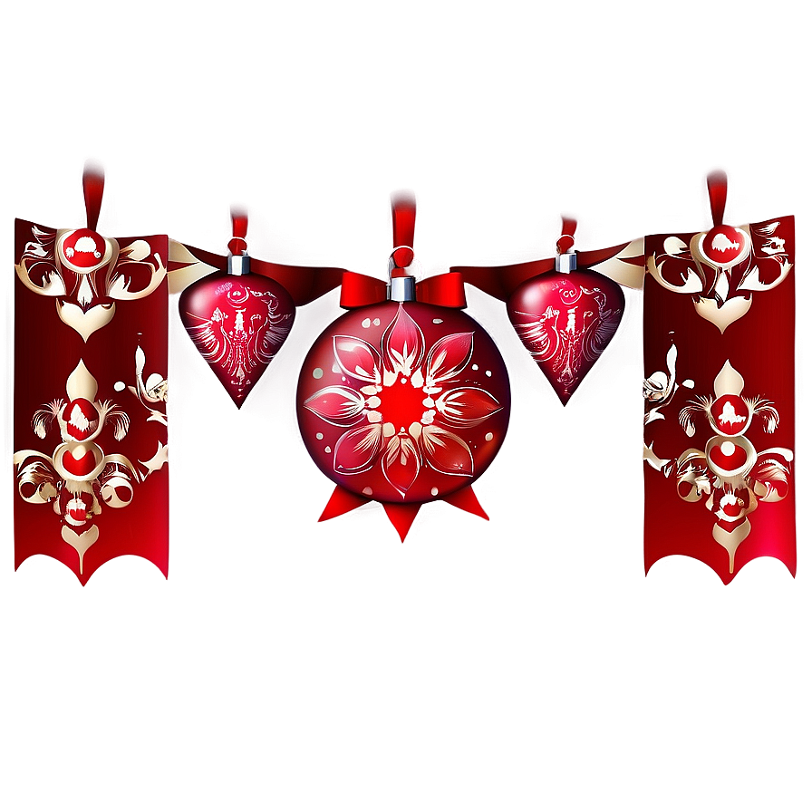 Red Ornament Background Png Mby