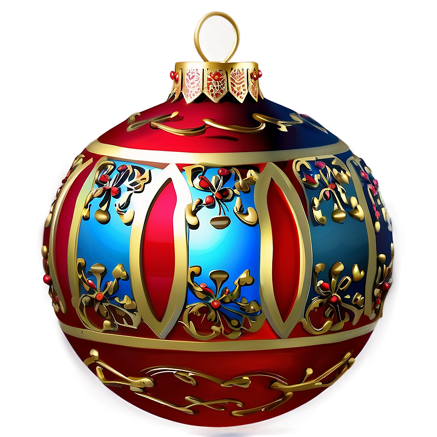 Red Ornament Clipart Png 06212024