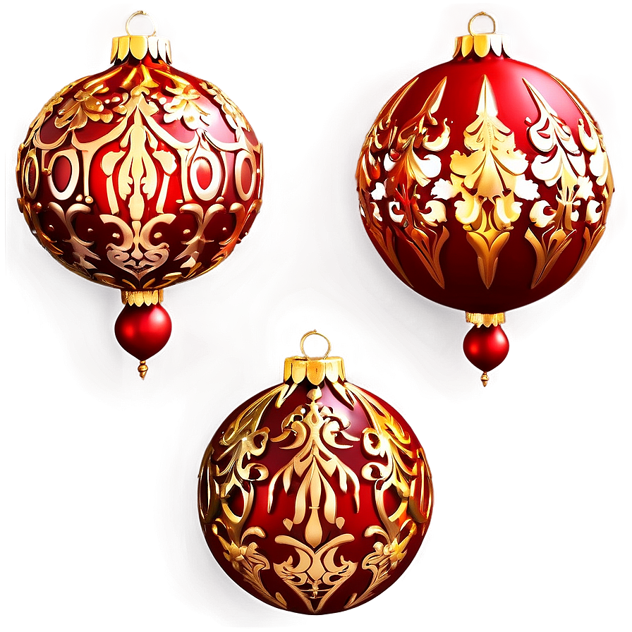 Red Ornament Collection Png 06212024