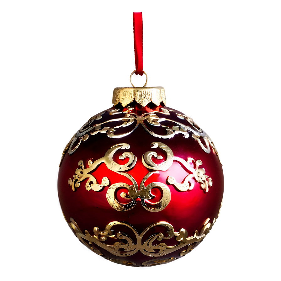 Red Ornament Collection Png 43