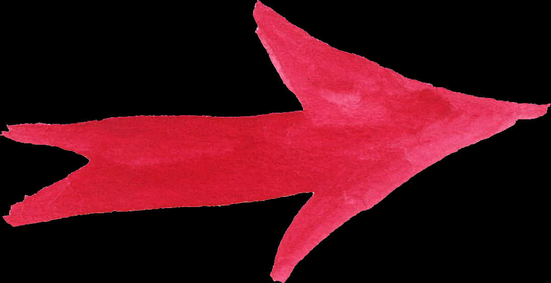 Red Paper Arrow Cutout