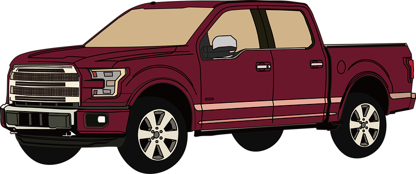 Red Pickup Truck Illustration