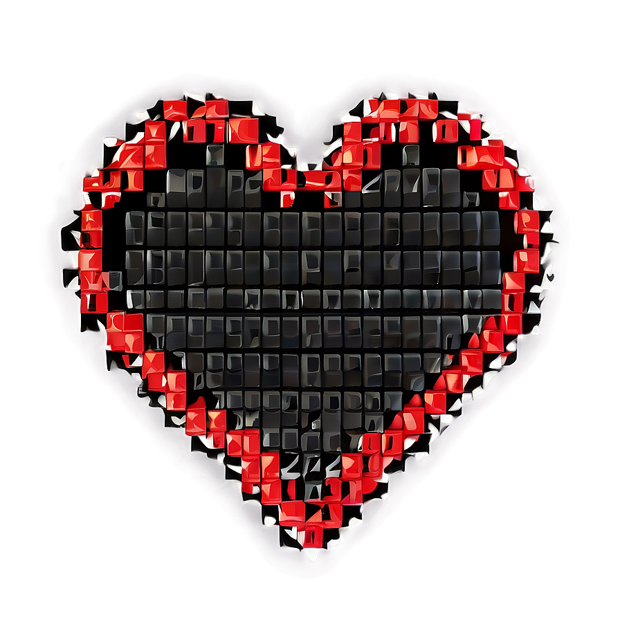 Red Pixel Heart Png 3