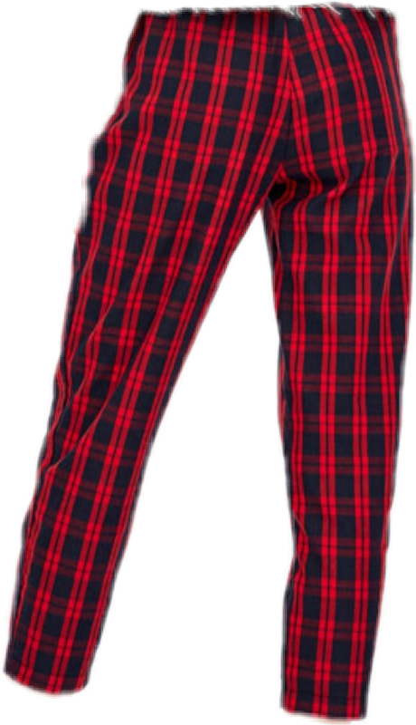 Red Plaid Pants Isolated