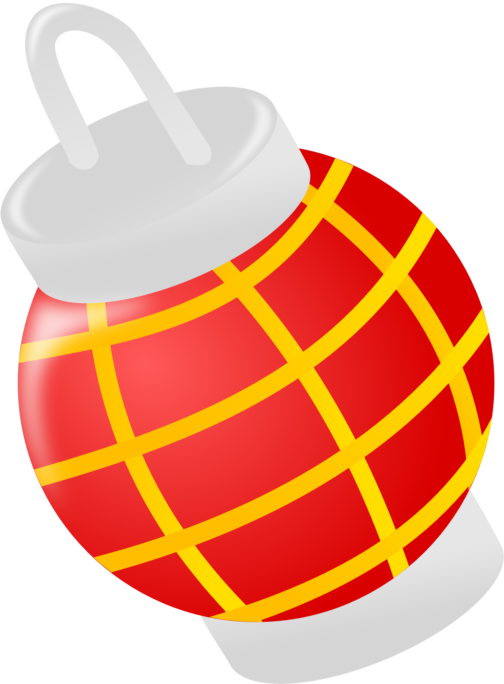 Red Plaid Pattern Grenade Illustration