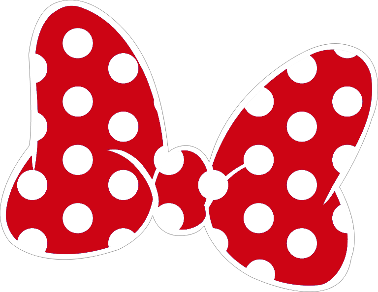 Red Polka Dotted Bow Illustration