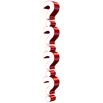 Red Question Marks Black Background