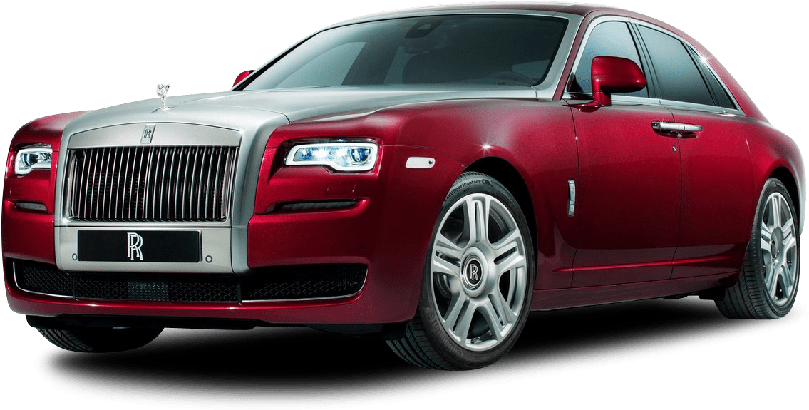 Red Rolls Royce Ghost Side View