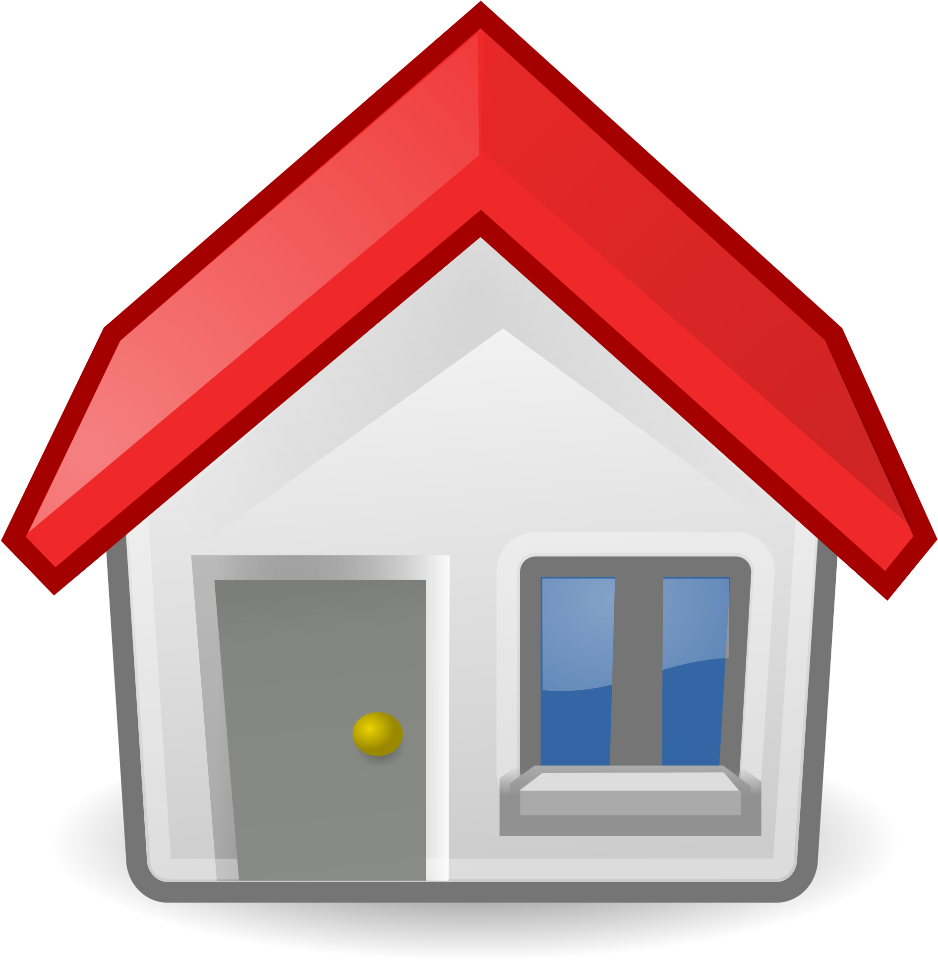 Red Roofed House Clipart