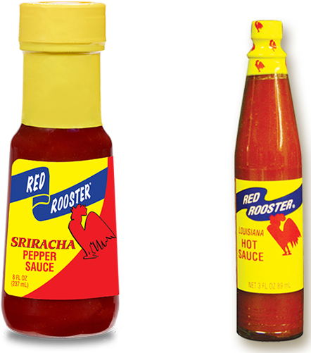 Red Rooster Srirachaand Louisiana Hot Sauce Bottles