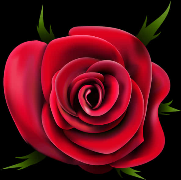 Red Rose Black Background