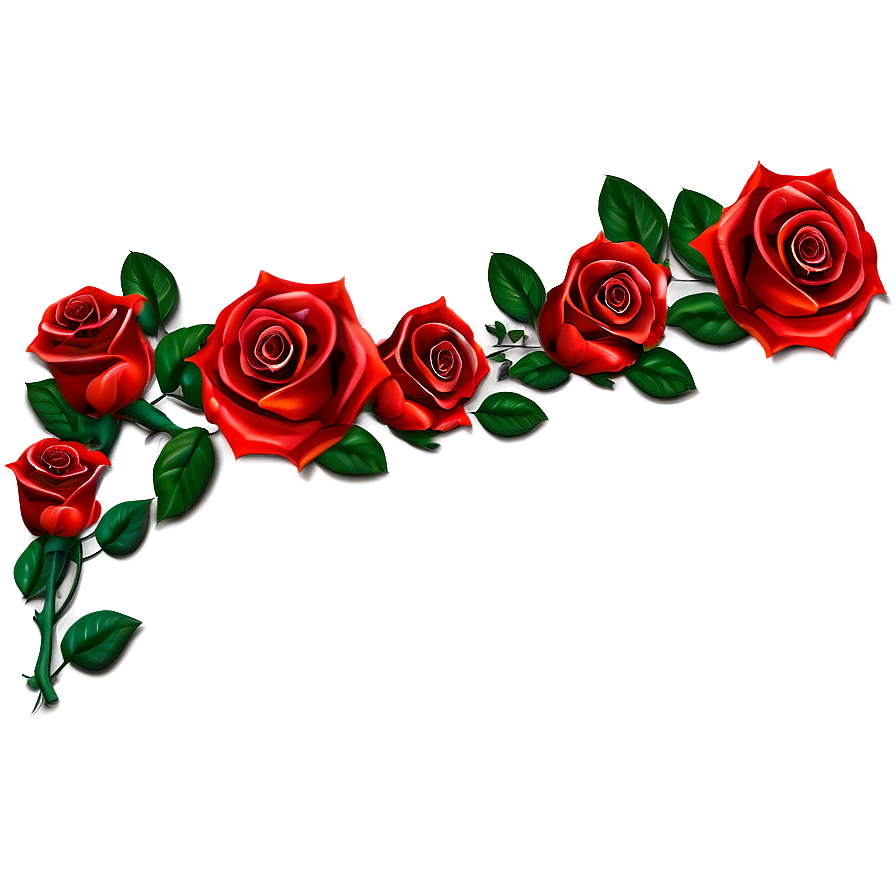 Red Rose Border Png Fos