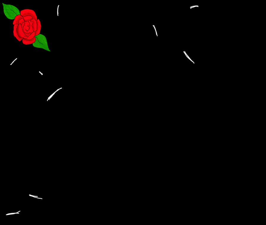 Red Rose Corner Border Design