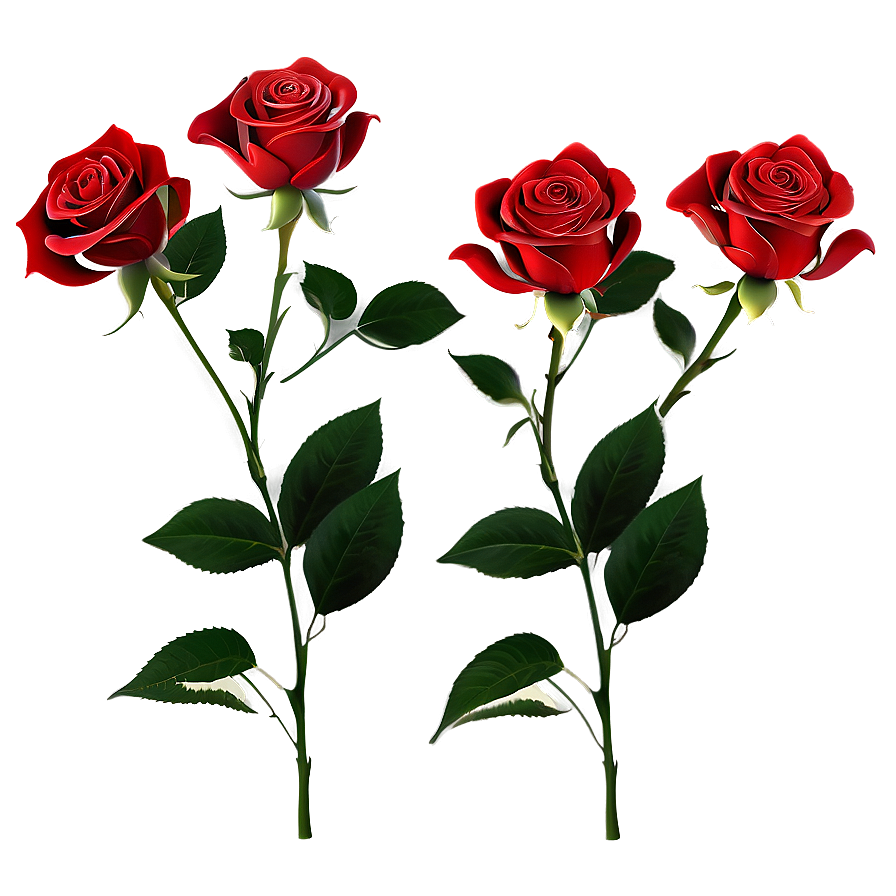 Red Rose Glow Png Cml96