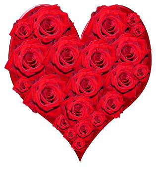 Red Rose Heart Valentines