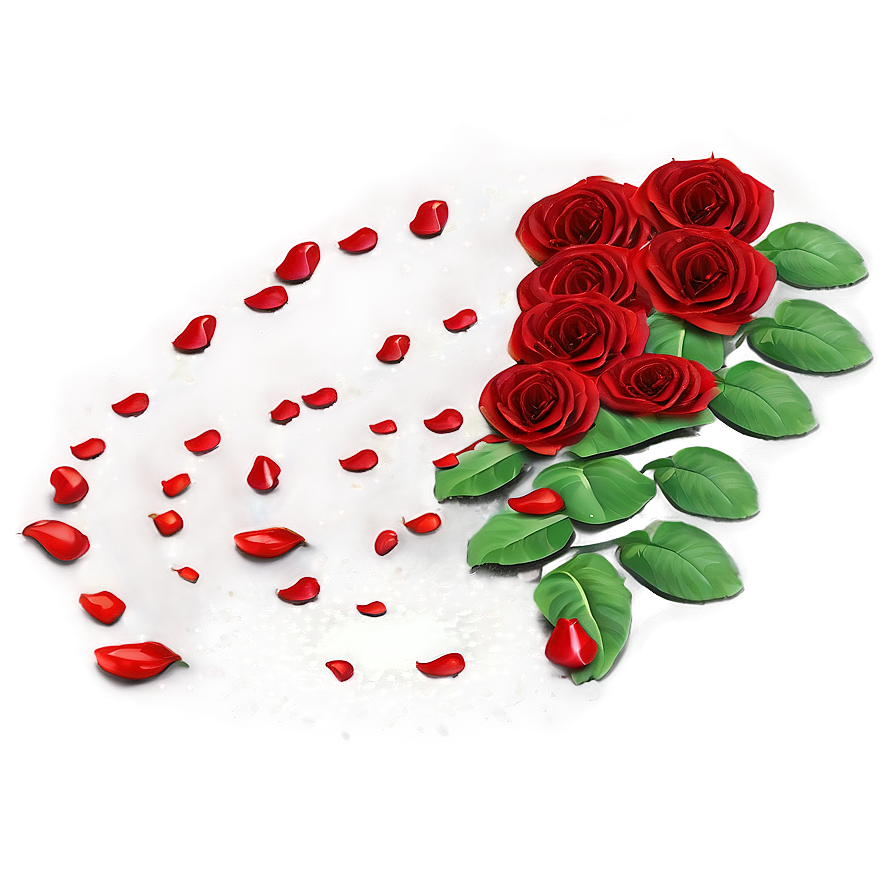 Red Rose Petal Path Png 05242024