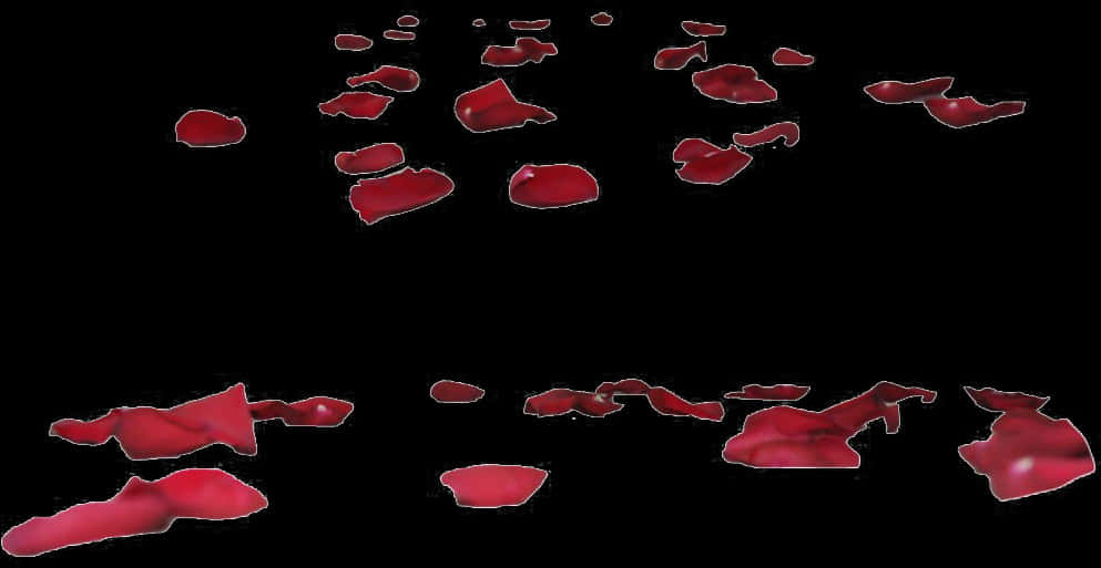 Red Rose Petals Falling Black Background