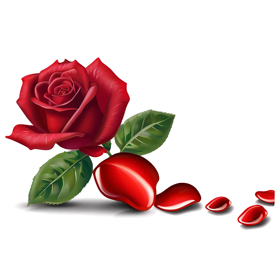 Red Rose Petals Png 62