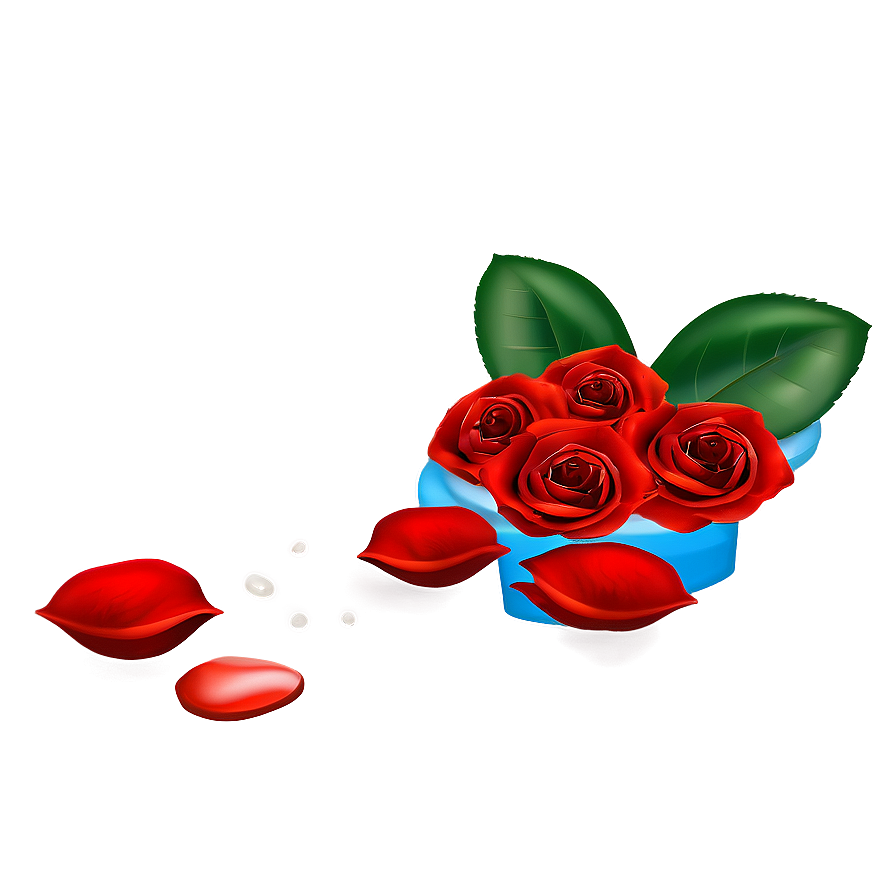 Red Rose Petals Png Apf44