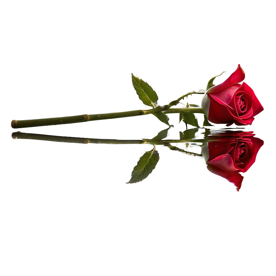 Red Rose Reflection Png 78