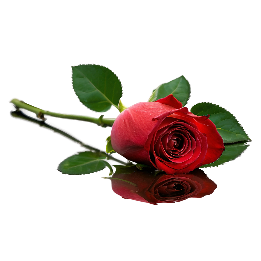 Red Rose Reflection Png 92