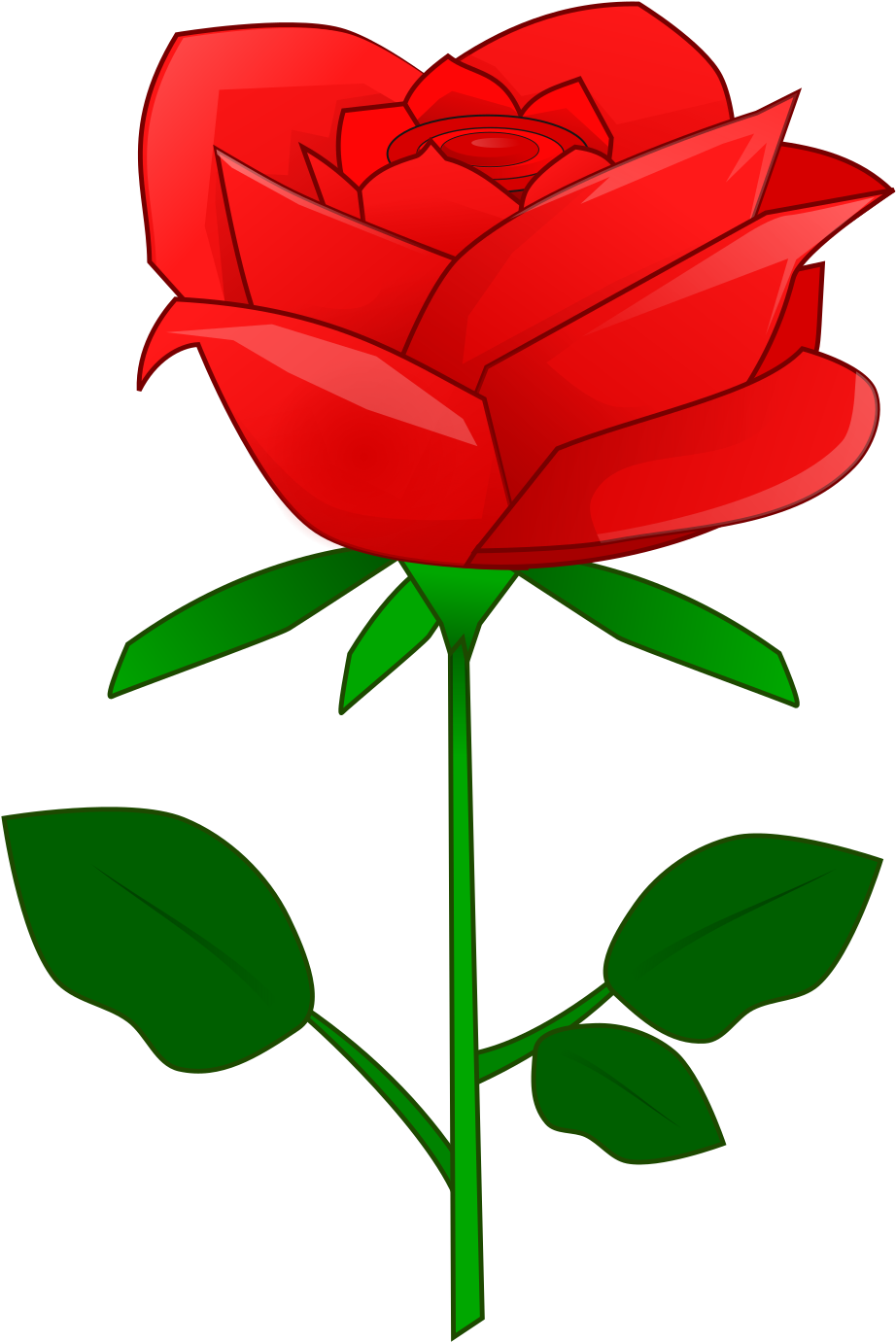 Red Rose Vector Clipart