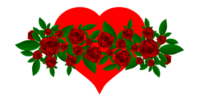 Red Roses Heart Love Graphic