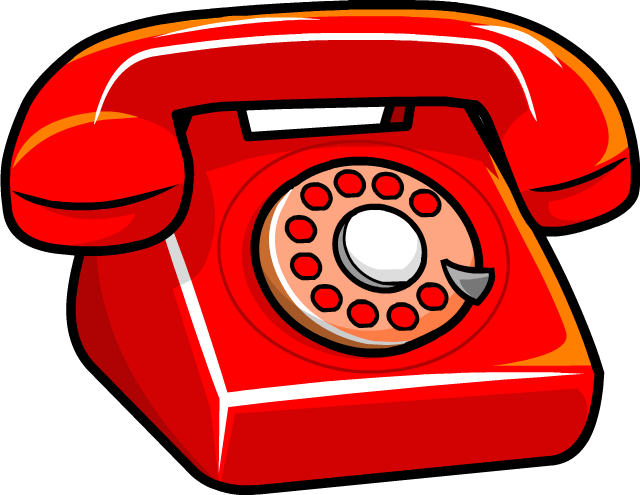 Red Rotary Phone Illustration