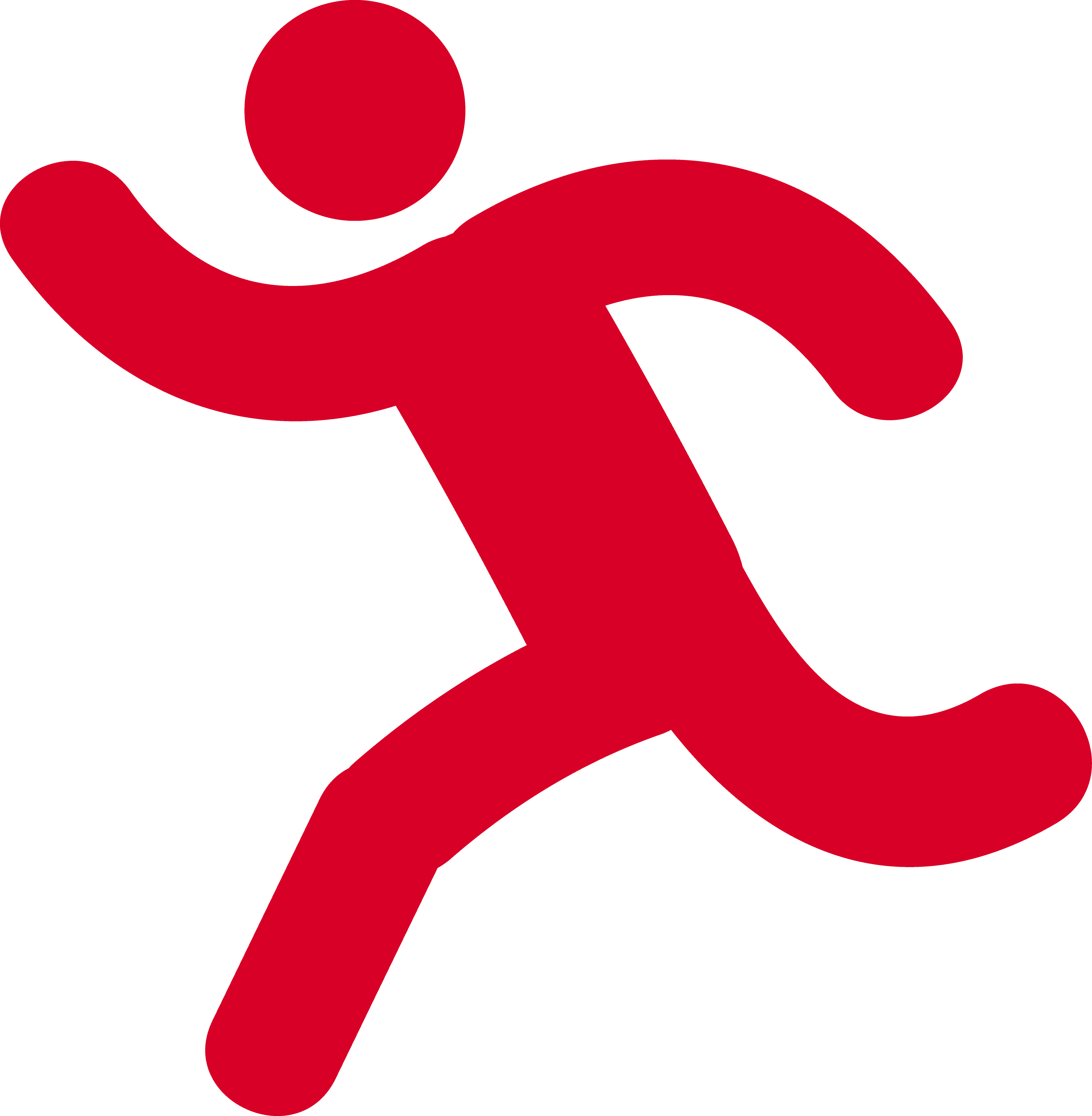 Red Running Person Icon