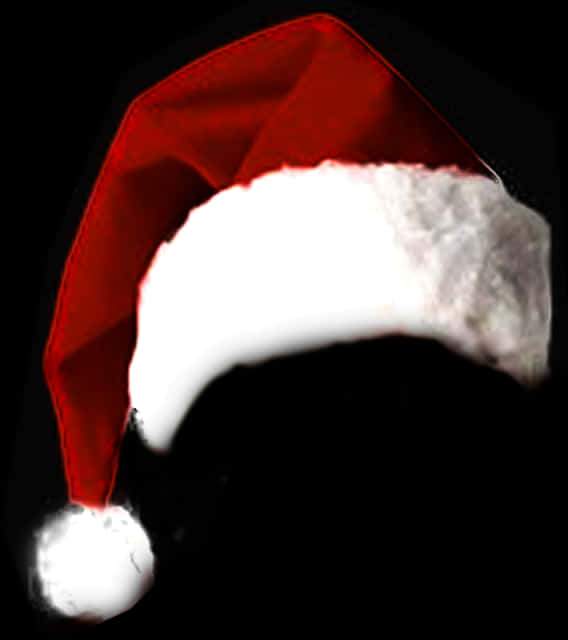 Red Santa Hat Black Background