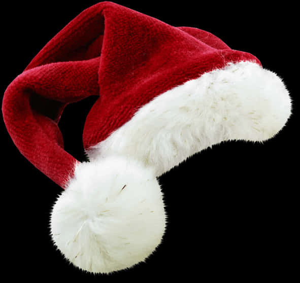 Red Santa Hat Black Background