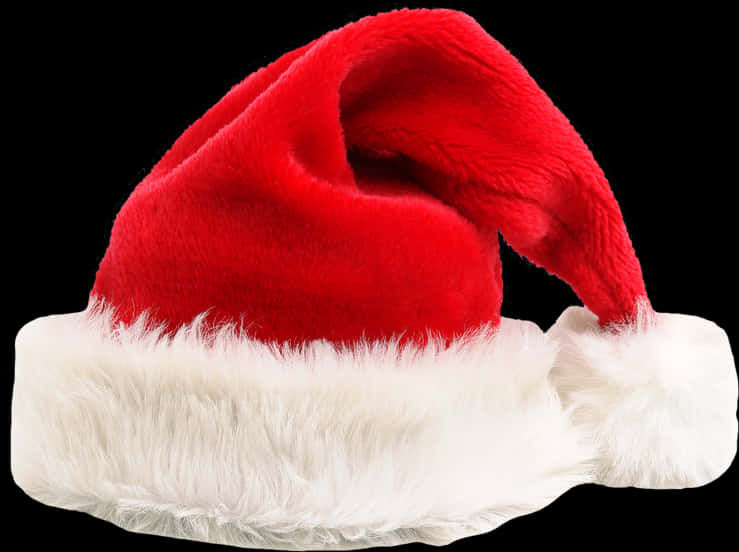 Red Santa Hat Black Background