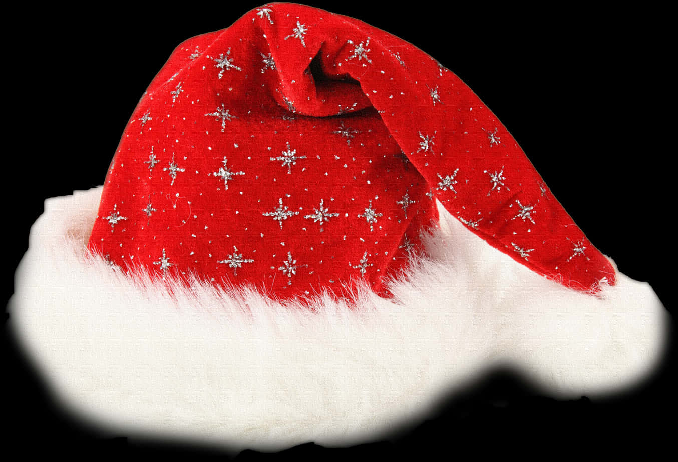 Red Santa Hatwith Snowflakes