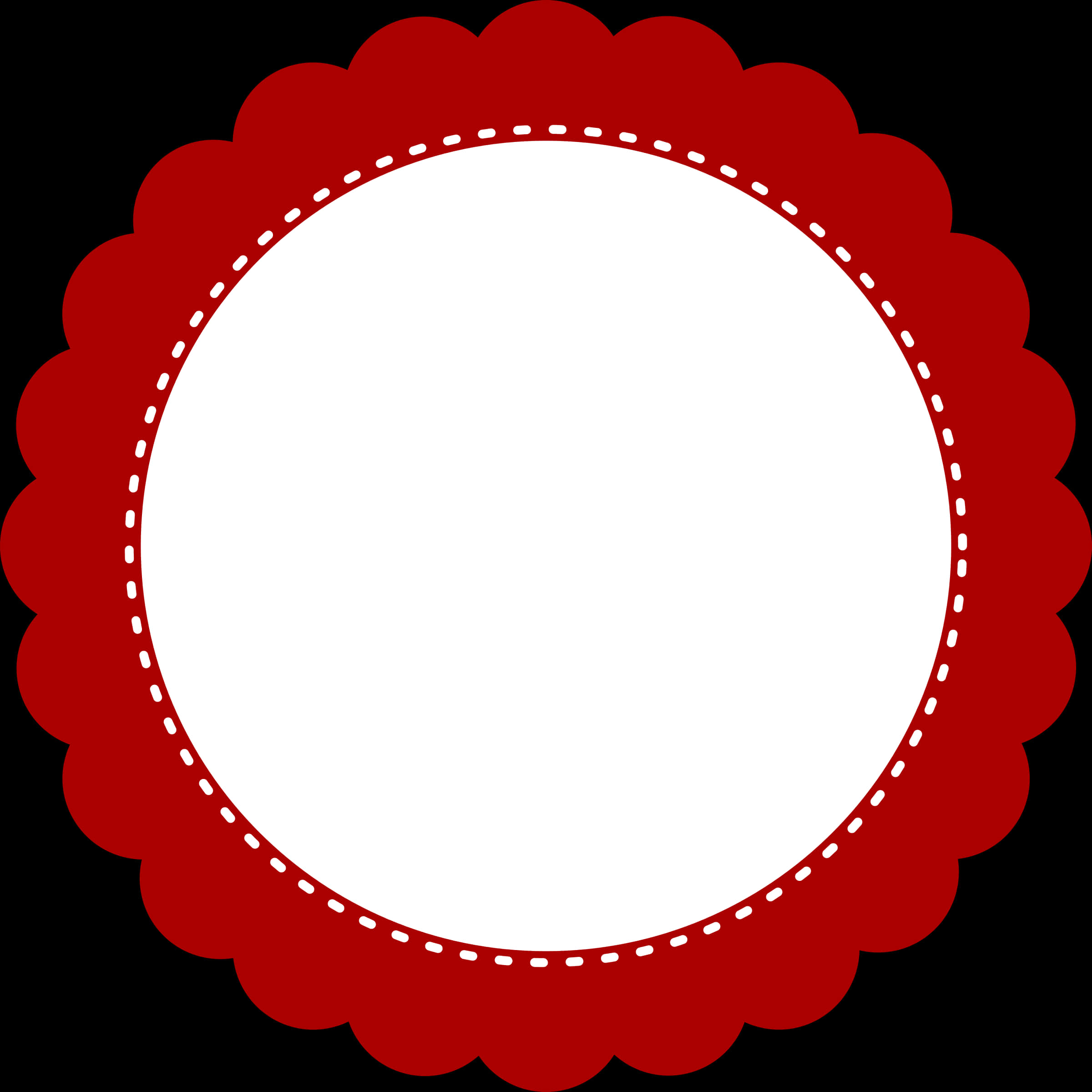 Red Scalloped Edge Frame