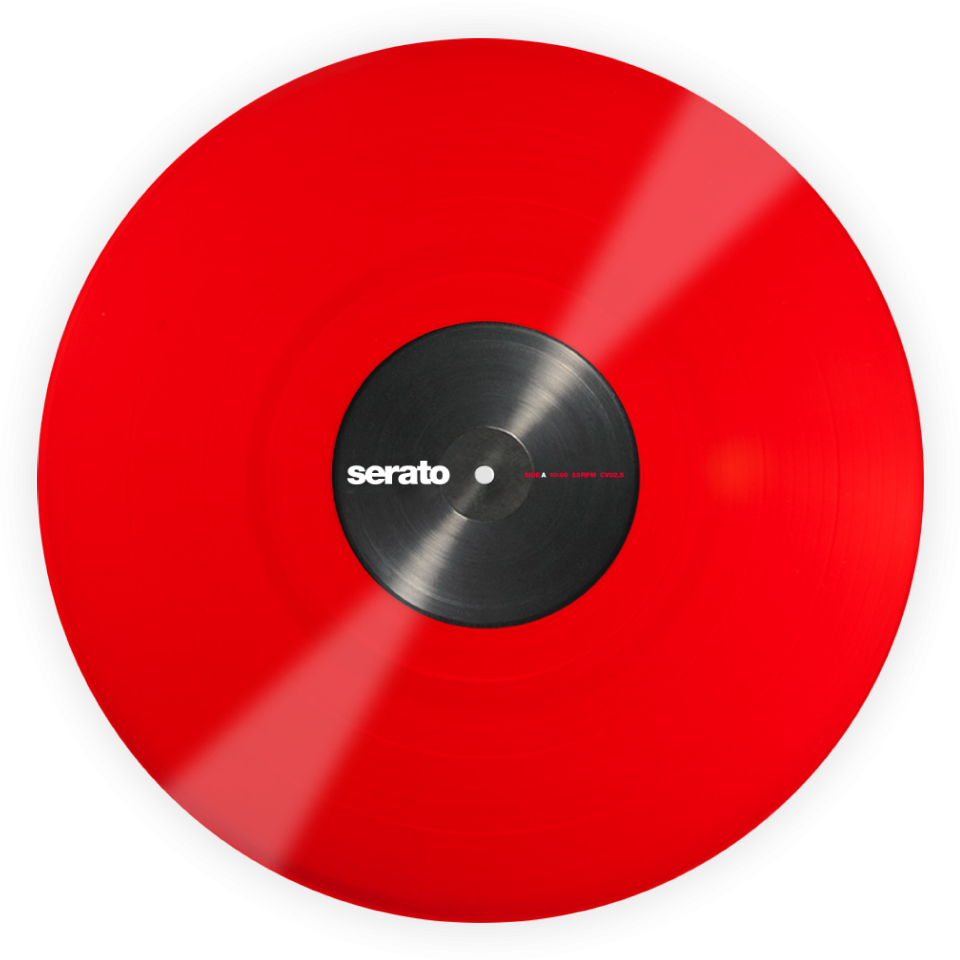 Red Serato Vinyl Record