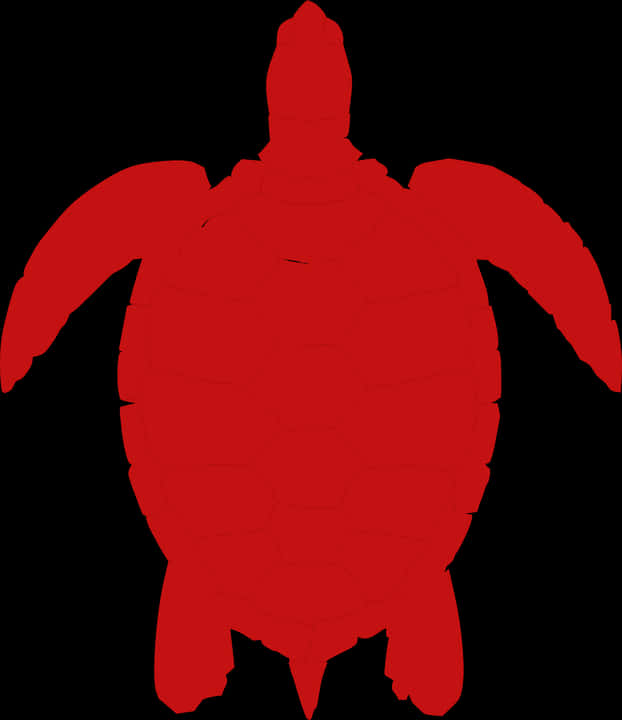 Red Silhouette Turtle Graphic