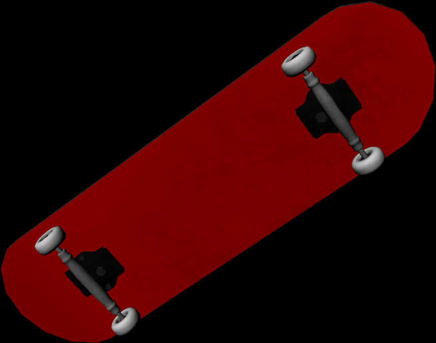 Red Skateboard Black Background