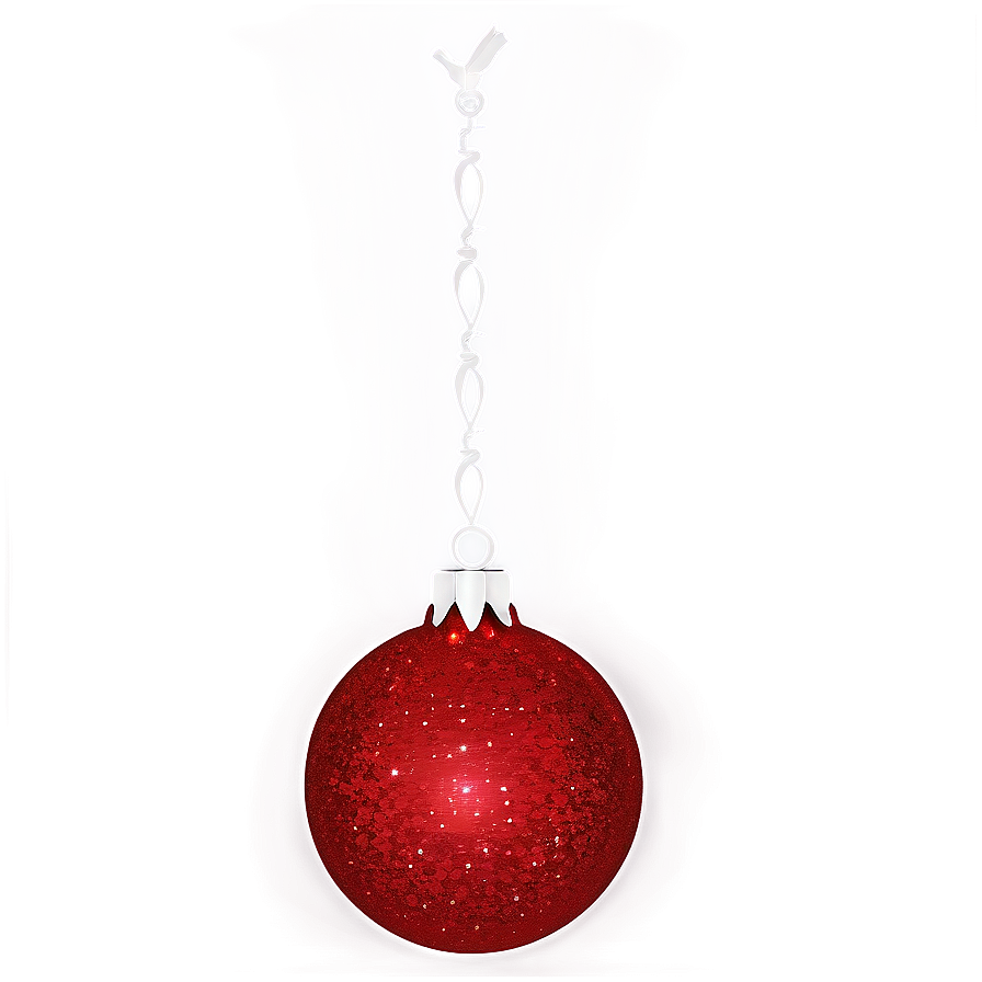 Red Sparkle Ornament Png 90