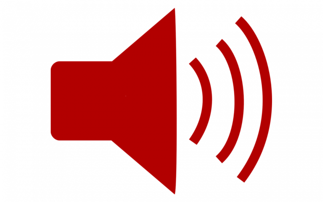 Red Speaker Icon Sound Waves