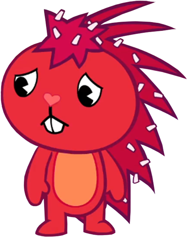 Red Spiky Creature Cartoon